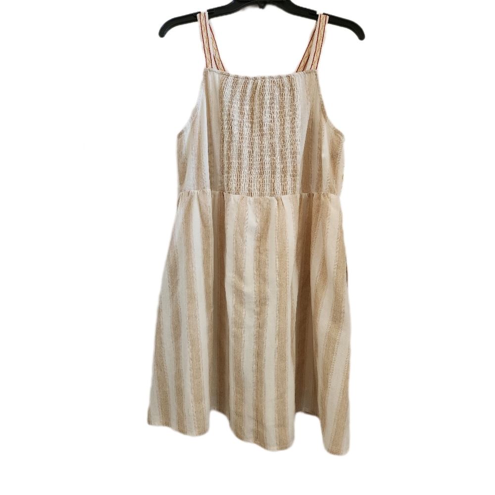 Entro striped dress with embroidery size large - Picture 2 of 3